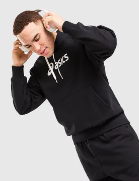 Mens Felpa con Cappuccio Logo - Nero, nero nero Uomo taglia XS - Asics - FashionsVida