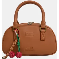 Bolso estilo bowling con doble cemallera y logo frontal