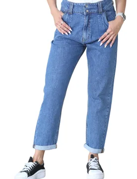 Womens Boyfriend Jeans In Light Blue Denim - Size 14 Regular - MYT - FashionsVida