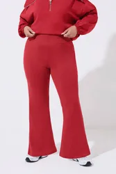 Women's Slim Flare Joggers Pants in Red Size: 20 - Red - Size: 20