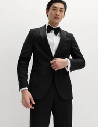 Slim Fit Tuxedo Jacket Black male
