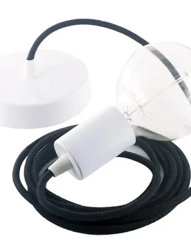 Cables Suspension Luminaire Rc04 50 Cm Black / White One Size - Creative - FashionsVida