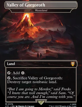 Wasteland [Valley of Gorgoroth] (Borderless Art foil) The Lord of the Rings Commander - Magic: The Gathering - FashionsVida