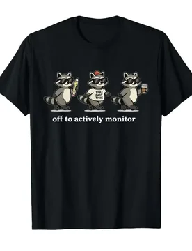 Off to Actively Monitor Teacher Testing Day Raccoon Funny T-shirt For Men Women 100% Cotton T Shirts Short Sleeve Tops 0413-2 - Aliexpress - FashionsVida
