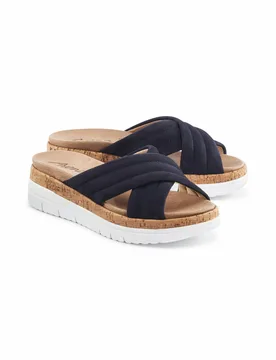 Hallux-Kreuz-Pantolette - Marine - female - Size: 42 - Avena - FashionsVida