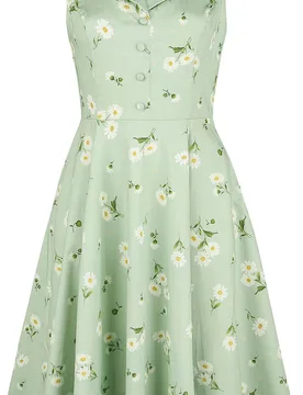 Rockabilly Kleid knielang - Timea Swing Dress - XS bis 6XL - für Damen - Größe 5XL - mint - Frauen - female - H&R London - FashionsVida
