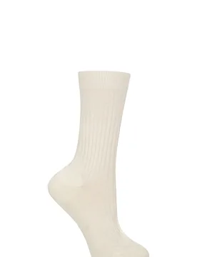 Women's 1 Pair Classic Merino Wool Ribbed Socks Cream 4-7 - Cream - Size: Small - Pantherella - FashionsVida