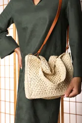 Womens Vivid Raffia Tote Bag - Natural - One Size
