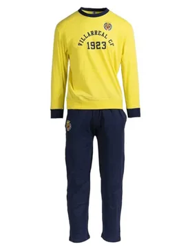 Pyjama à Manches Longues Badge 1923 Navy Blue / Yellow S Homme - Villareal Cf - FashionsVida
