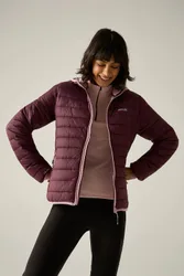 Women's Marizion Hooded Puffer Jacket in Burgundy Size: 20 - Burgundy - Size: 20