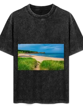 Beach at Margaree Harbour 02 T-Shirt Stain Resistant Casual Tee - Aliexpress - FashionsVida