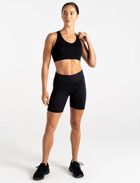 Women's Upbeat Quick Dry Sports Shorts in Jet Black Size: 14 - Jet Black - Size: 14 - Dare 2b - FashionsVida