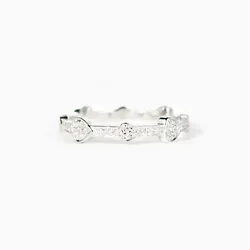 Withered S925 Pure Silver Heart-shaped Chain Ring For Women Simple And Fashionable Food Ring
