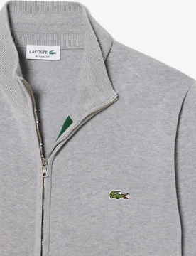 Jersey de hombre de cuello alto de algodón con cremallera - Lacoste - FashionsVida