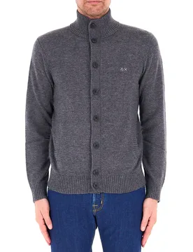 Cardigan misto lana GRIGIO SCURO XXL - Sun68 - FashionsVida