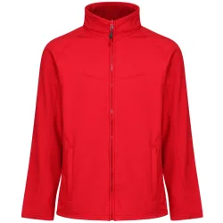 Uproar Mens Softshell Wind Resistant Fleece Jacket - Red - Size X-Large