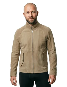 Hugo Veste En Cuir Loridge 10272791 01 Medium Beige S - Hugo Boss - FashionsVida
