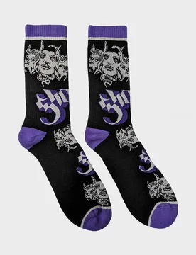 Unisex Copia Band Logo Ankle Socks in Black - Black - Size: One Size - GHOST - FashionsVida