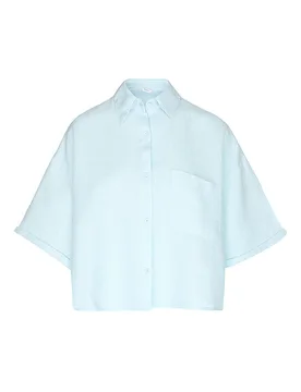 INK Leinenbluse hellblau 38 Damen - Penn - FashionsVida
