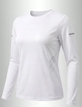 Top casual de manga larga para mujer, transpirable, versátil para exteriores, camisa deportiva blanca de fácil combinación XL - Shein - FashionsVida