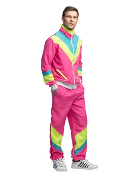 Retro Jogginganzug Herren Neonrosa - male - BOLAND BV - FashionsVida