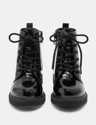 Kids' Patent Boots (4 Small - 6 Large) Black Female
