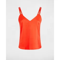 Blusa de mujer con tirantes decorados