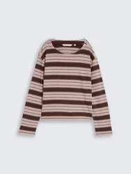 XL heavy striped T-shirt female