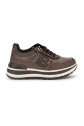 Sneakers marroni con suola platform 9833 36