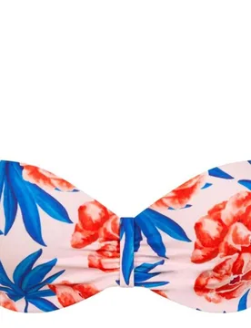 Top de bikini bandeau con aro, con relleno y con tejido italiano de alta gama de la línea sauvage - Chantelle - FashionsVida