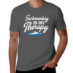 Swimming is my therapy T-Shirt Breathable Gym Short Sleeve T-Shirt
