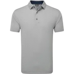 Polo Stretch Lisle Dot Print, grau s