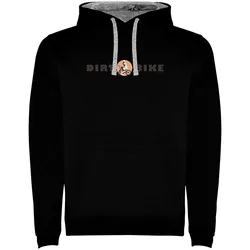 Felpa Con Cappuccio Dirt Bike Two-colour Black / Grey