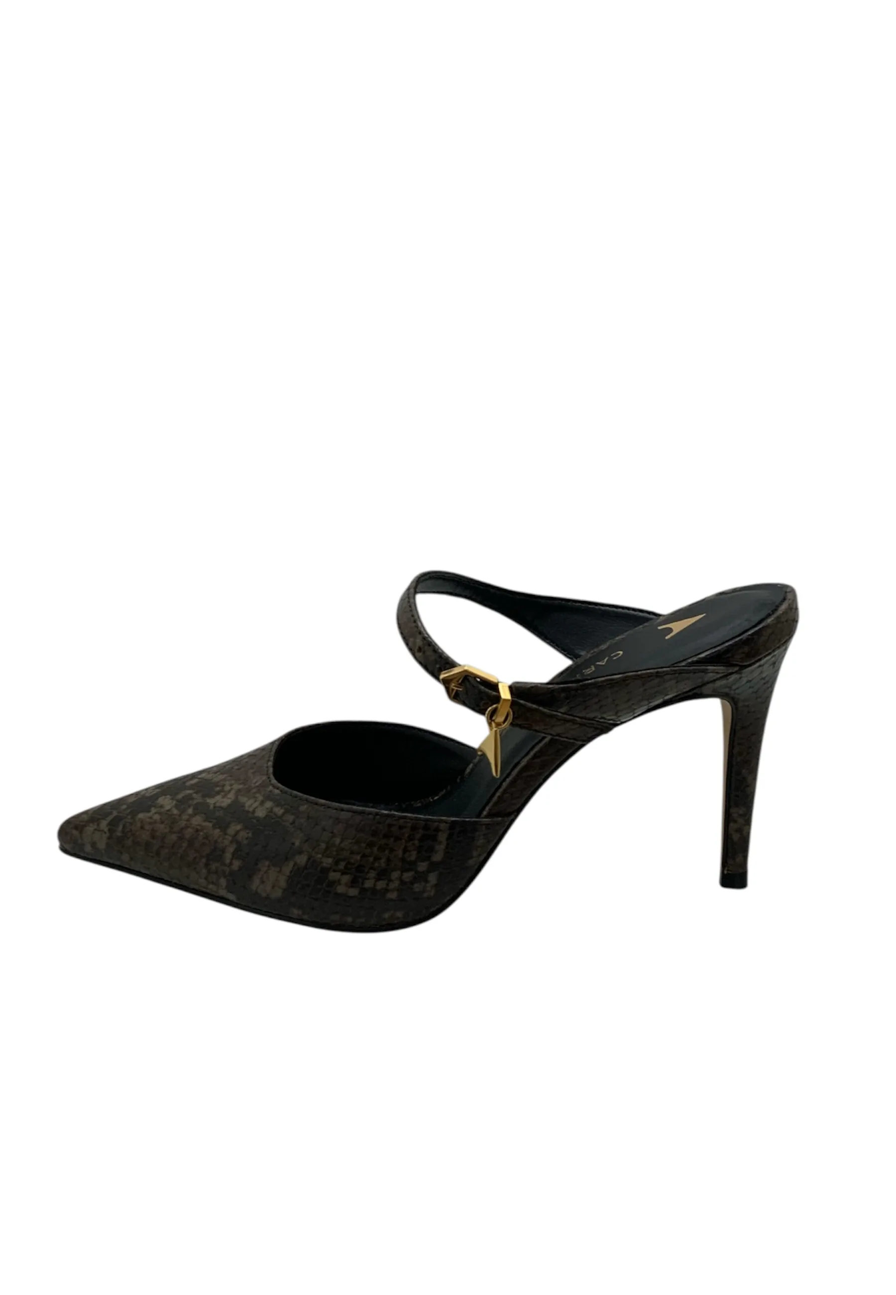 Slingback marrone 9 cm Donna effetto coccodrillo - Carrano - FashionsVida