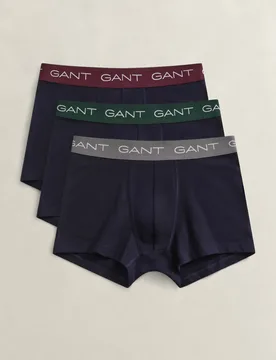 Mens Slim Fit Logo Detail Trunks In Navy - Gant - FashionsVida