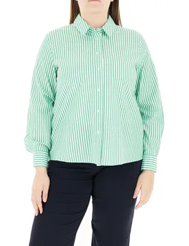 Camicia in cotone VERDE 27 - PERSONA by MARINA RINALDI - FashionsVida