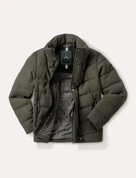 Cord Steppjacke, normale Größen#untersetzte Größen, Farbe Grün, 48, Hightech-Cord winddicht, wasserabweisend Herren - Walbusch - FashionsVida