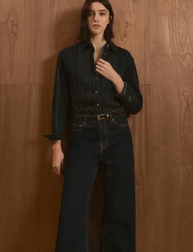Women's Denim High Waist Wide Leg Jeans in Indigo Size: 8 - Indigo - Size: 8 - Karen millen - FashionsVida