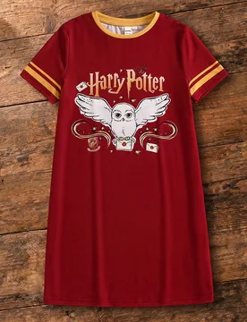 Vestido de manga corta con estampado de dibujos animados para niña preadolescente 12Y - Shein - FashionsVida