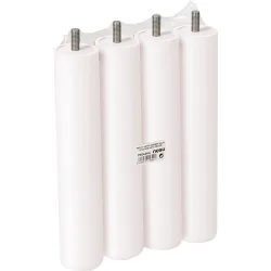 Pack 4 Patas Fijas Redondas para Somier Madera Haya 25 cm
