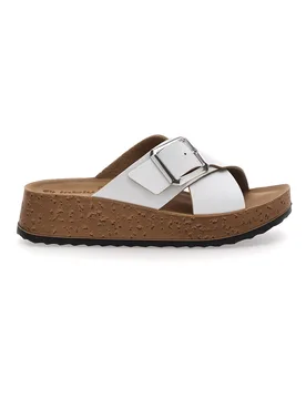 Ciabatte Nere Con Fasce Incrociate e Platform 42 PK 39 - Inblu - FashionsVida