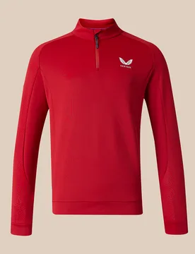 Men's Golf Flex Long Sleeve Quarter Zip Top - Red RED M male - Castore - FashionsVida