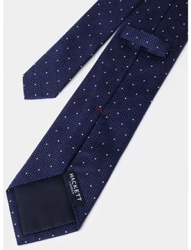Corbata de hombre de seda texturizada con lunares - Hackett - FashionsVida