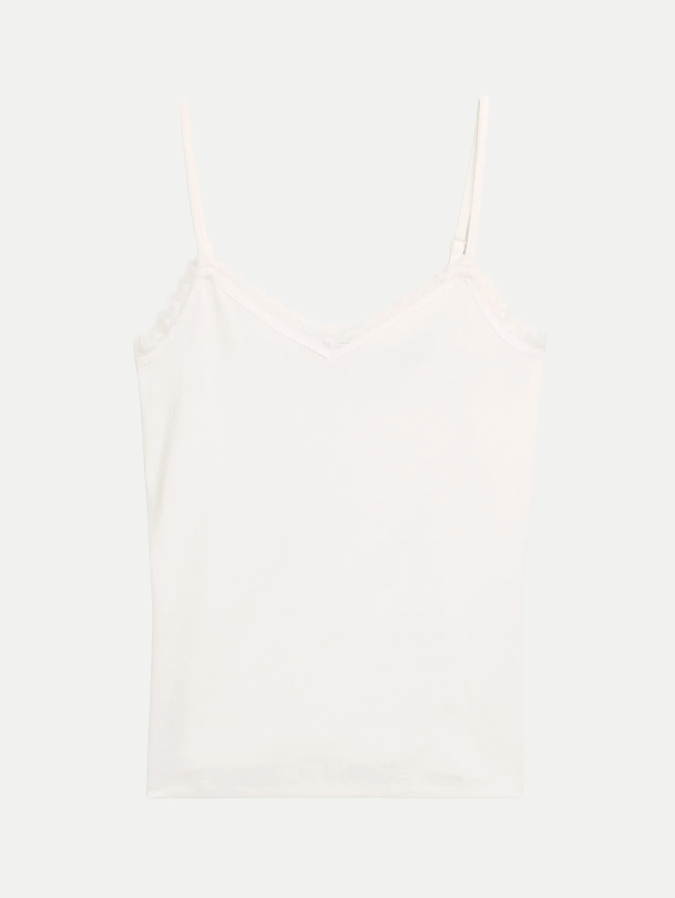Top mit Spitzen-Detail Weiß M - Tom Tailor Denim - FashionsVida
