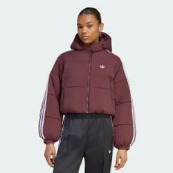 GIACCA ADICOLOR CROPPED HOODED PUFFER XS Aurora Ruby