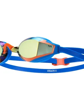 Stealth-x Race G Swimming Goggles Navy / Gold One Size Men,Women - TYR - FashionsVida