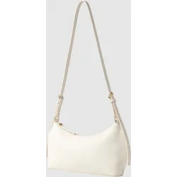 Bandolera de mujer de piel lisa flexible con cremallera