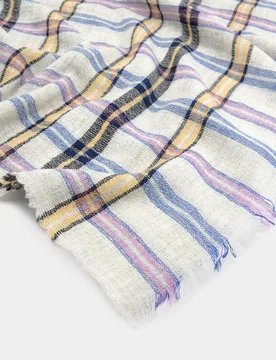 Pañuelo con pespuntes y estampado de rayas - Parfois - FashionsVida