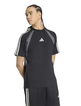 Maglietta A Maniche Corte Seasonal Essentials Colorblock Black / Grey Five / Lgh Solid Grey XL - Adidas - FashionsVida