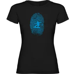 T-shirt à Manches Courtes Snowboarder Fingerprint Black M